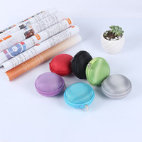 Étui pour écouteurs EVA coloré petit Mini étui à bijoux EVA à fermeture éclair ronde étui de protection rigide en EVA