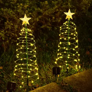 Waterproof Outdoor Solar LED Christmas Tree String Lights Garden Light Decoration for the Holiday Season
