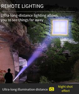High Quality Super Bright Flashlightled Digital Display Zoomable Torch Lampshade Yellow Red Flash Light - Product Image 5