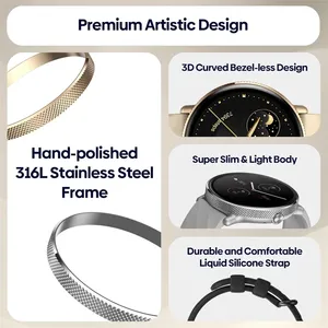 <span class=keywords><strong>Reloj</strong></span> Inteligente <span class=keywords><strong>GTR</strong></span> <span class=keywords><strong>3</strong></span> Pro con Pantalla AMOLED, Correa de Silicona, Unisex, Resistente al Agua, Deportivo, de Lujo - Product Image 4
