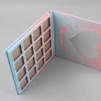 Palette de fards à paupières cosmétiques, boîte de maquillage carrée, emballage en papier, boîte multi-trous, boîte vide 16 couleurs