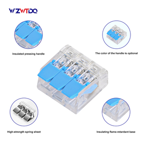 <span class=keywords><strong>221</strong></span> 412น๊อตขั้วต่อ2ขั้วไฟฟ้าบล็อกขั้วต่อแบบกดเร็วสำหรับสายไฟในบ้าน - Product Image 4