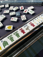 Tuiles de Mahjong américaines sur le thème du cheval, ensemble de Mahjong en acrylique à 2 couches, cadeau sur le thème équestre