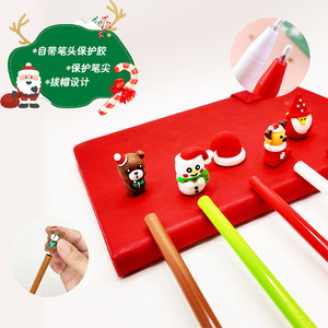 Christmas Cartoon Gel Pens <b>Plastic</b> Durable Promotional Gift Writing Tool - Product Image 4
