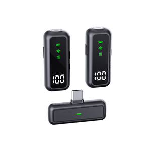 T68 Không Dây Microphone 2.4G Một Kéo Hai Ve Áo Loại Microphone Cho Điện Thoại Di Động Nói Chung Sống Streaming Bắn Ngắn Video - Product Image 1