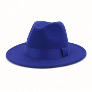 Sombrero Panamá de Estilo Europeo, 18 Colores Disponibles, Pedido Mínimo Pequeño, Venta al Por Mayor, Sombrero Fedora de Ala Ancha de Lana Australiana - Product Image 4