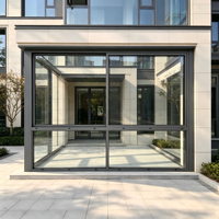 Fenêtre coulissante à cadre fin Deioux de haute qualité avec verre insonorisé pour villa moderne, taille personnalisée OEM ODM