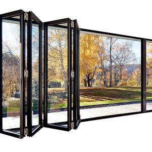 Bello <span class=keywords><strong>AL</strong></span> Hurricane Proof porta balcone Patio vetro insonorizzato giardino esterno in alluminio Bifold porte pieghevoli - Product Image 1