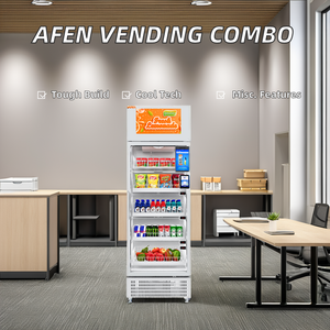 Combo de máquina expendedora de nevera inteligente para <span class=keywords><strong>AFEN</strong></span>, dispensador de bebidas frías personalizable, moneda de Metal, código QR, token, tarjeta de crédito, compras - Product Image 2