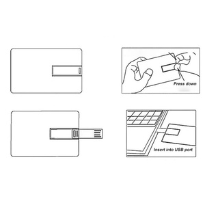 Memoria USB de Capacidad Real 4/8/16/32/64GB, Chip de Memoria USB 2.0 con Forma de Tarjeta de Crédito - Product Image 2