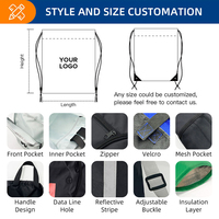 Sac à linge robuste avec cordon de serrage et bandoulière, grande capacité pour hôtel, dortoir, vente en gros personnalisée