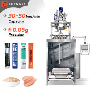 Cat <b>Strip</b> Liquid Stick Packing Machine Pet Snack Food Nutritional Cat <b>Strips</b> Snack Sachet Filling Meat Paste Packing Machine - Product Image 1