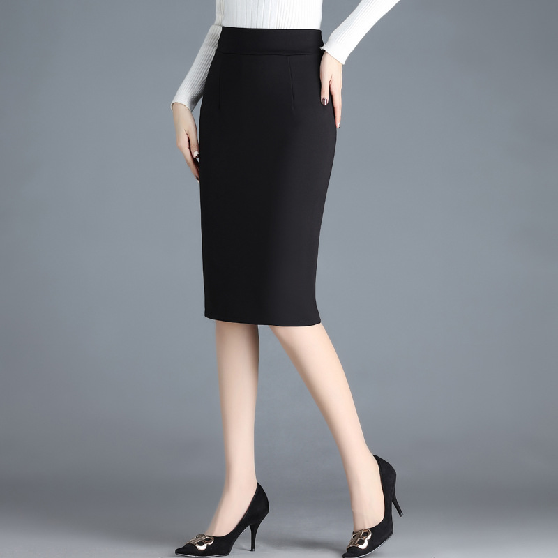 High Waist Business Office Bleistift rock schwarz Frauen lässige Röcke für Frauen