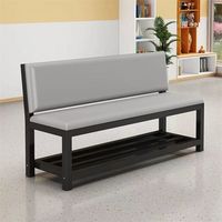 Banc rembourré en métal pour salle de sport, stade, salle technique, salle d'attente, espace de repos, chaise longue, canapé, banc à chaussures