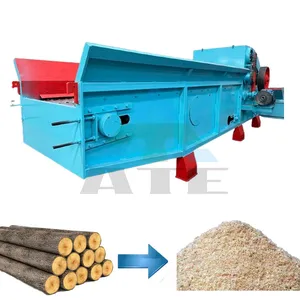 Trituradora horizontal de tambor de alta resistencia, trituradora de tablero de madera de biomasa de residuos de 1-3 t/h, trituradora de gran capacidad