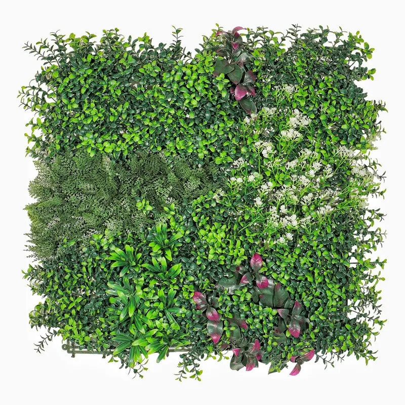 مصنع توريد مباشرة العشب الاصطناعي في الهواء الطلق شنقا سرخس النباتات ديكور النبات الخشب جدار جبل الطين