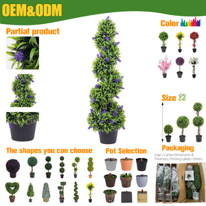 RUOPEI - Árbol Topiario en Espiral <span class=keywords><strong>de</strong></span> Lavanda Artificial, <span class=keywords><strong>Planta</strong></span> Artificial para Decoración <span class=keywords><strong>de</strong></span> Interiores, Exteriores, Hogar, Jardín y Paisaje - Product Image 2