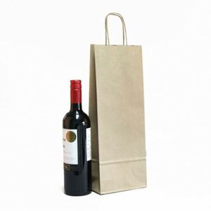 Wholesale Custom Printed Biodegradable Kraft Paper Bag <b>Small</b> Size Flat Handle Reasonable Price for Clothing Featuring Your Logo - Product Image 3