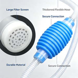 Siphon manuel pour nettoyer <span class=keywords><strong>le</strong></span> gravier d'aquarium avec <span class=keywords><strong>tête</strong></span> filtrante et long tuyau, changeur d'eau pour aquarium - Product Image 2
