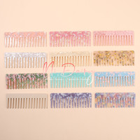 Peignes à cheveux en acétate MiDairy avec logo personnalisé, brosses, outils de coiffure pour salon, accessoires, peigne à dents larges