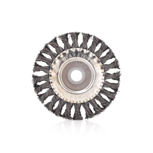 Vente chaude 0.3mm <span class=keywords><strong>brosse</strong></span> de roue en fil d'acier plat torsadé de quatre pouces - Product Image 5