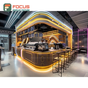 Contemporary Coffee Display Rack Open <b>Shelf</b> Retail Bean Area Matte Black Product Display Rack - Product Image 2