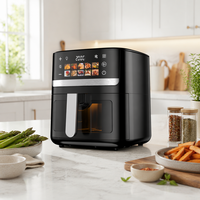 Friteuse à air moderne 7L/5L grande capacité, commande manuelle avec panier unique amovible et système de cuisson sans huile, Chine