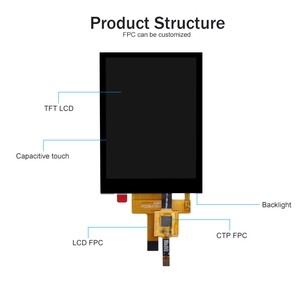 Polcd 2.8'' Capacitief Touchscreen 240*320 IPS Weergave MCU 16-bit Interface 10-pins 2.8 inch TFT LCD Module Display - Product Image 3