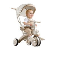 Tricycle parent-enfant avec auvent en plastique PP, 3 roues en EVA, 2-4 ans