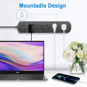 <span class=keywords><strong>Regleta</strong></span> de alimentación de estilo americano con certificación Etl, enchufe transfronterizo más vendido con protección contra sobrecarga SJT3 * 14Awg, voltaje nominal de 110V - Product Image 3