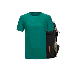 Maillot en maille de laine mérinos classique, style uni, sérigraphié, doux, 170 GSM, vierge, écologique, régulateur d'humidité, coupe classique pour homme - Product Image 1