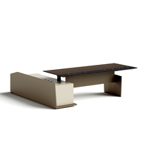 Bureau de direction réglable de luxe pour PDG, table d'ordinateur haut de gamme, mobilier de bureau de président, bureau de direction à hauteur réglable