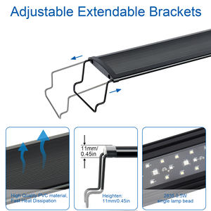 Heto 30-120 <span class=keywords><strong>CM</strong></span> Lumière LED pour <span class=keywords><strong>aquarium</strong></span> à spectre complet IP68 avec supports extensibles pour aquariums plantés - Product Image 3