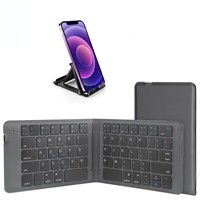 Mini Teclado Inalámbrico BT Recargable para Tablet, Portátil, Plegable, para I.OS, Android, Teléfono y Tablet