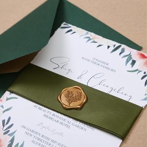 Autocollants de sceau de <span class=keywords><strong>cire</strong></span>, eucalyptus, invitation de mariage, autocollants de sceau pour enveloppe, autocollants autocollants en or antique pour invitation - Product Image 5