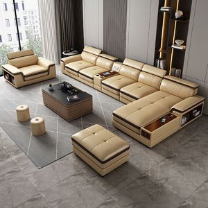 Sofà multifunzione di lusso divano regolabile poggiatesta divano sezionale <span class=keywords><strong>in</strong></span> <span class=keywords><strong>pelle</strong></span> a forma di L divano massaggiante ad angolo con lettore musicale - Product Image 6