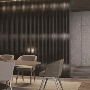 Sunwings WPC-Wandpaneel | Vorrat in den USA | 6-Pack 102'' x 6,5'' 3D-Gekrümmte dekorative wasserdichte Holz-Wandpaneele für den Innenraum