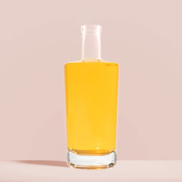 Venta al por mayor de lujo personalizado botella de aceite de oliva Vodka licor botella de vidrio alimentos aceite corcho para aceite