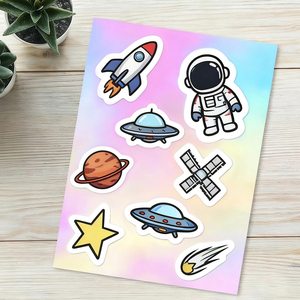 Tấm Dán Vinyl Cắt Hình Nụ Hôn Theo Yêu Cầu Chống Nước Tự Dính Khuyến Mại Thân Thiện Với Môi Trường Cho Trẻ Em - Product Image 3