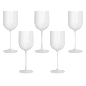 Sample <b>Reusable</b> White Colored Acrylic Wedding Red Wine Glass Unbreakable Plastic Wine <b>Cup</b> - Product Image 2