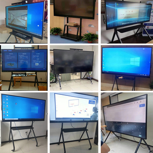 Eenvoudige Installatie Scherm Ondersteuning Met Rollende Wielen Verplaatsbare Board <span class=keywords><strong>Trolley</strong></span> Mobiele Standaard Voor 100 "-130" Interactieve Displaykar - Product Image 4