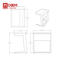 MINYI LOOP Bureau individuel de haute qualité au design élégant pour étudiants universitaires, salle de classe, mobilier scolaire