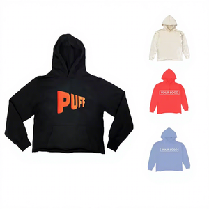 Sudadera con Capucha y Estampado Puff, Unisex, Oversize, de Algodón French Terry, Estilo Casual Urbano, con Logotipo Frontal y Diseño Personalizado - Product Image 1