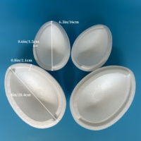 Oeuf en polystyrène pour l'artisanat de Pâques Oeuf en deux parties remplissable pour petits cadeaux et bonbons Hauteur de l'oeuf de Pâques creux