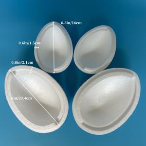 ไข่โพลีสไตรีนขนาดใหญ่สำหรับงานฝีมืออีสเตอร์สามารถเติมได้ไข่สองส่วนสำหรับของขวัญเล็กๆและขนมหวานกลวงความสูงของไข่อีสเตอร์ - Product Image 3