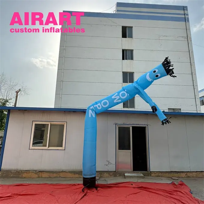 Màu xanh vui Inflatable vũ công, tự động cửa hàng trang trí Inflatable Bầu Trời vũ công cho hiển thị