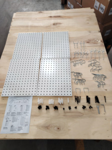 재고 가능 블랙 사용자 정의 금속 페그 보드, 가정용 저장 차고 저렴한 도매 - Product Image 2