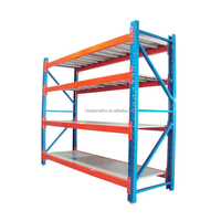 Étagères de stockage industrielles sans boulons Heda Factory, unités d'étagères métalliques à 4 niveaux, rayonnages empilables en acier robuste pour entrepôt