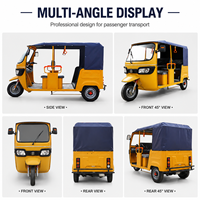 Tuk Tuk Eléctrico de 1500W con Cabina Abierta Lateral para Servicio de Taxi Urbano y Transporte de Pasajeros Turísticos