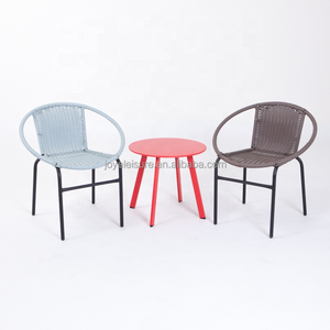 Leisure Modern Steel Frame <b>Stackable</b> Patio <b>Chair</b> With Customized Color PE Rattan Garden Moon <b>Chair</b> - Product Image 3